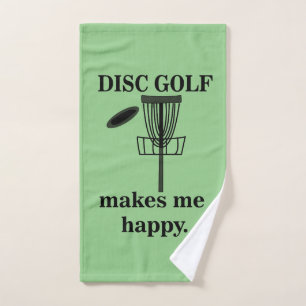 Disc Golf Makes Me Happy Disc Golf  Hand Towel
