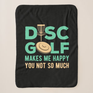 Disc Golf Makes Me Happy Sherpa Blanket