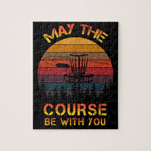 Disc Golf May The Course Be With You Frolf Jigsaw Puzzle (Vertical)