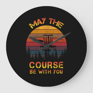 Disc Golf May The Course Be With You Frolf Large Clock