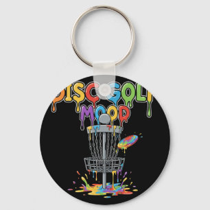 Disc Golf Mood Rainbow Splash Disc Sket Key Ring