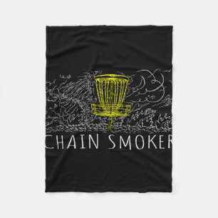 Disc Golf Motiv Chain Smoker Disc Golf  Fleece Blanket