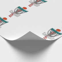 Disc golf North Pole hole goal wrapping paper