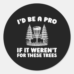 Disc Golf Outdoor Sport - Frisbee Tree Classic Round Sticker
