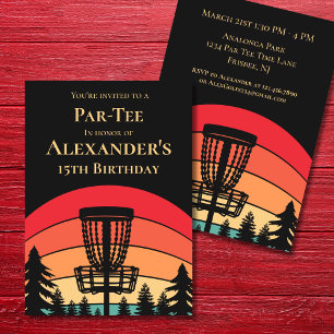 Disc Golf Par Tee Frisbee Golf Birthday Invitation