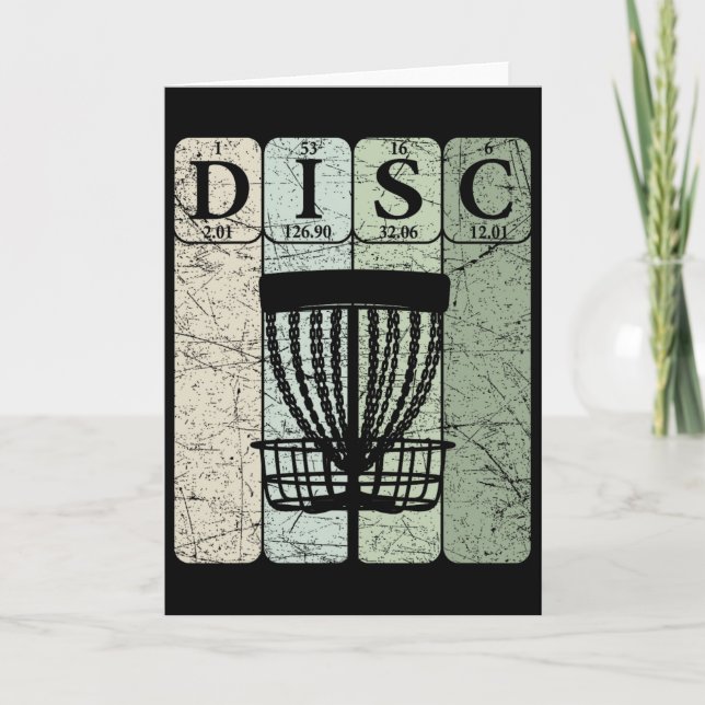 Disc Golf Periodic Table Elements Frolf Player Vin Card (Front)