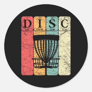 Disc Golf Periodic Table Elements Frolf Player Vin Classic Round Sticker