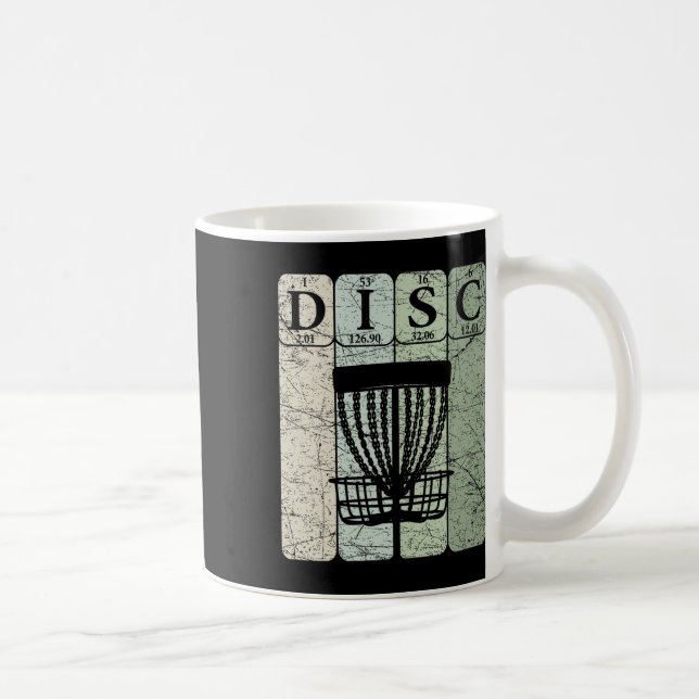 Disc Golf Periodic Table Elements Frolf Player Vin Coffee Mug (Right)