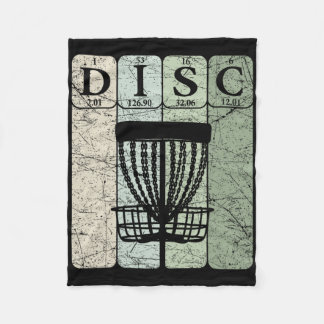 Disc Golf Periodic Table Elements Frolf Player Vin Fleece Blanket