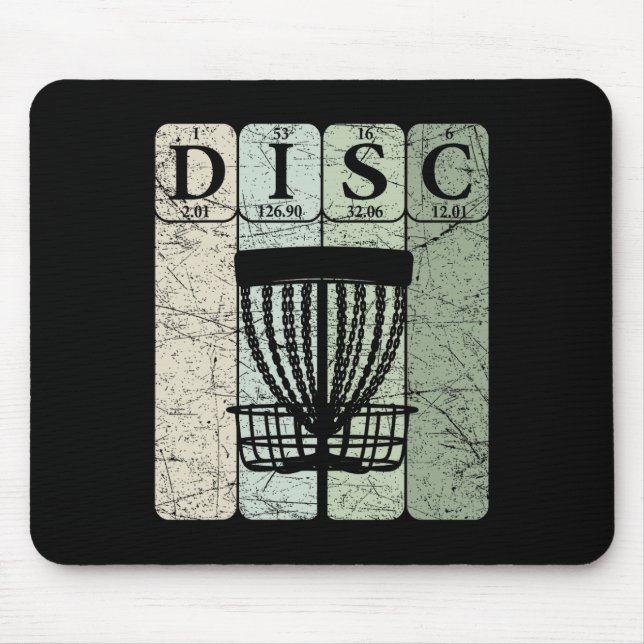 Disc Golf Periodic Table Elements Frolf Player Vin Mouse Mat (Front)