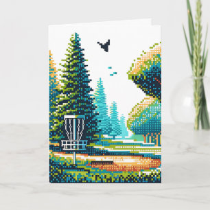 Disc Golf Pixel Art   Happy Birthday Card