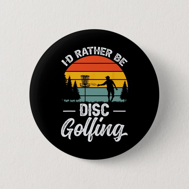 Disc Golf Player _4  6 Cm Round Badge (Front)