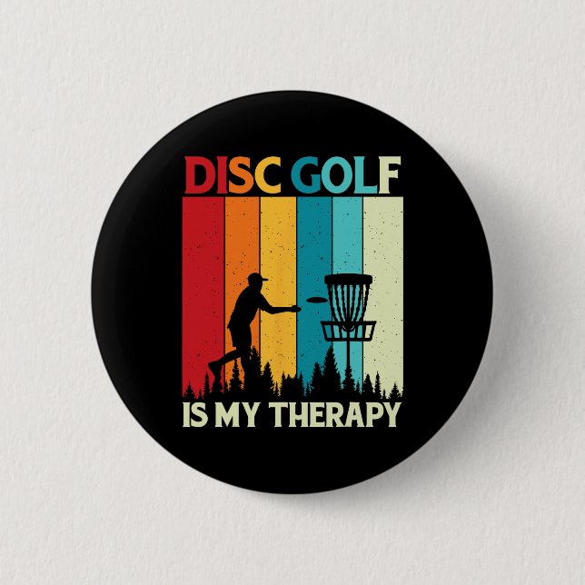 Disc Golf Player _5  6 Cm Round Badge (Front)