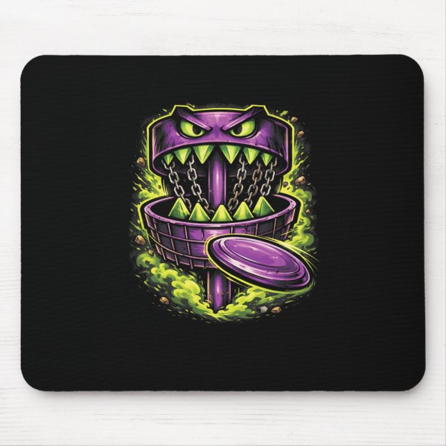Disc Golf Player Design Monster Sket  Mouse Mat (Front)