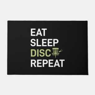 Disc Golf Player Eat Sleep Disc Golf Repeat Doormat