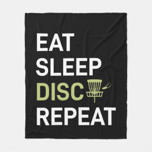 Disc Golf Player Eat Sleep Disc Golf Repeat Fleece Blanket