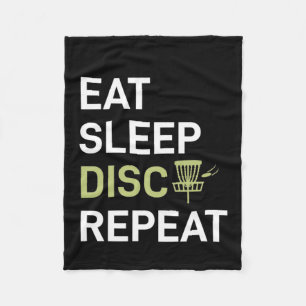 Disc Golf Player   Eat Sleep Disc Golf Repeat Fleece Blanket