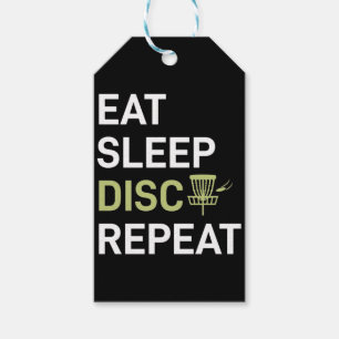 Disc Golf Player Eat Sleep Disc Golf Repeat Gift Tags