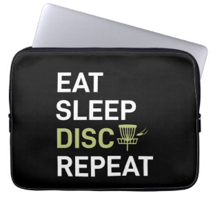Disc Golf Player Eat Sleep Disc Golf Repeat Laptop Sleeve
