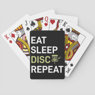 Disc Golf Player   Eat Sleep Disc Golf Repeat Playing Cards