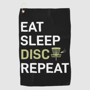 Disc Golf Player Eat Sleep Disc Golf Repeat Towel
