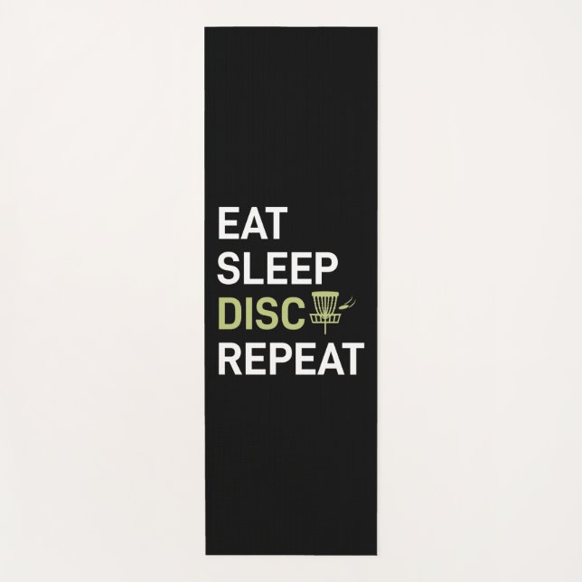 Disc Golf Player | Eat Sleep Disc Golf Repeat Yoga Mat (Front)