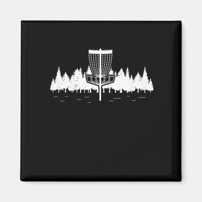 Disc Golf Player Forest Sport Frisbee Disc Golfing Magnet (Front)