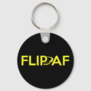 Disc Golf Player - Funny Flip Disc Golfer Key Ring