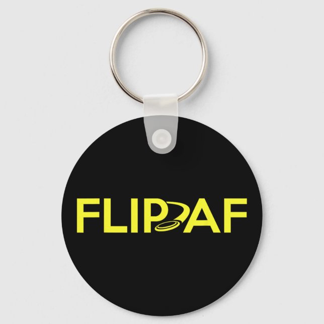 Disc Golf Player - Funny Flip Disc Golfer  Key Ring (Front)