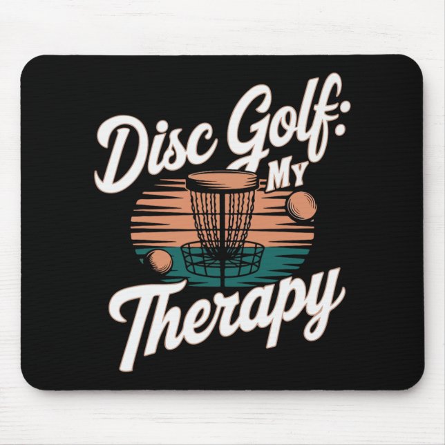 Disc Golf Player Funny Frisbee Game  Mouse Mat (Front)