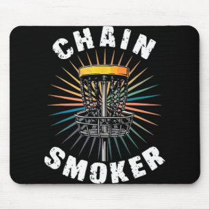 Disc Golf Player Golfing Golfer Chain Smoker Men W Mouse Mat