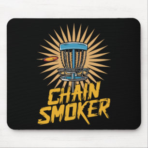 Disc Golf Player Golfing Golfer Chain Smoker Men W Mouse Mat