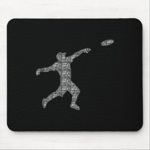 Disc Golf Player Word Cloud - Frisbee - Disc Golf  Mouse Mat