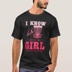 Disc Golf Players Women Girls Chain Smoker Golfer  T-Shirt