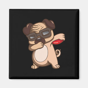 Disc Golf Pug Dog Shirt Kids Funny Disc Golf Gifts Magnet
