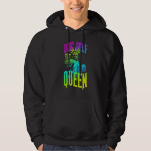 Disc Golf Queen Gothic Statue Of Liberty Skeleton Hoodie
