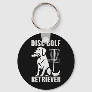 Disc Golf Retriever Funny Golden Retriever Dog Own Key Ring