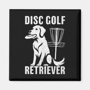 Disc Golf Retriever Funny Golden Retriever Dog Own Magnet