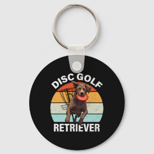 Disc Golf Retriever Funny Labrador Retriever Dog O Key Ring