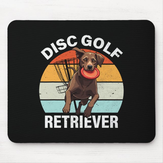 Disc Golf Retriever Funny Labrador Retriever Dog O Mouse Mat (Front)