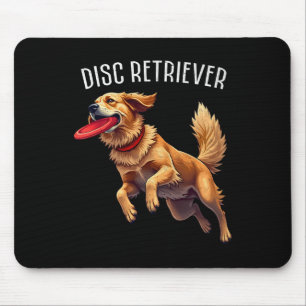 Disc Golf Retriever Golden Retriever Funny Golfing Mouse Mat