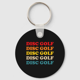 Disc Golf Retro 5 Colour Design Key Ring