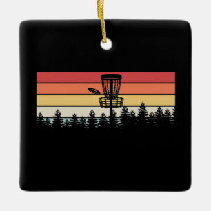 Disc Golf Retro Ceramic Ornament