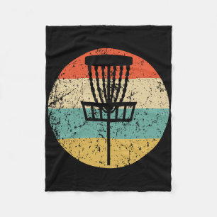 Disc Golf Retro Disc Golf Sket  Fleece Blanket