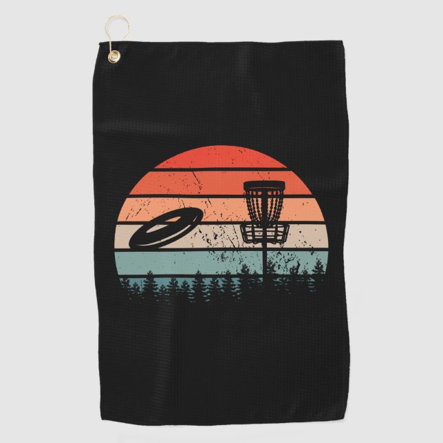 Disc Golf Retro Golf Towel (Front)