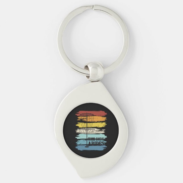 Disc Golf Retro Key Ring (Front)