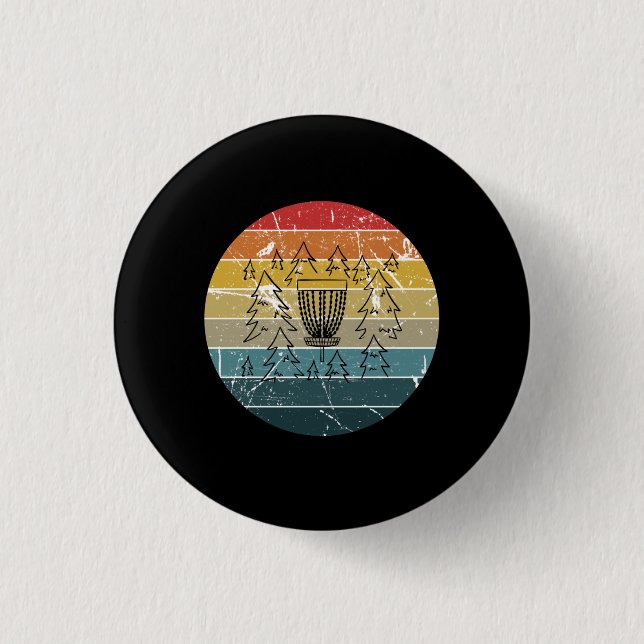 Disc Golf Retro Vintage 3 Cm Round Badge (Front)