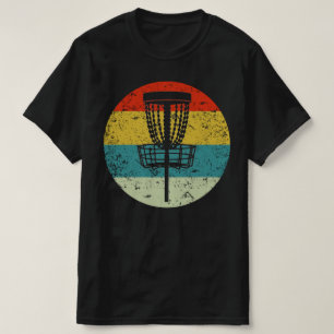 disc golf retro vintage silhouette 70s T-Shirt