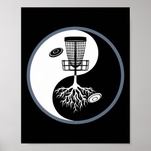 Disc Golf S For Men Women - Yin Yang  Poster