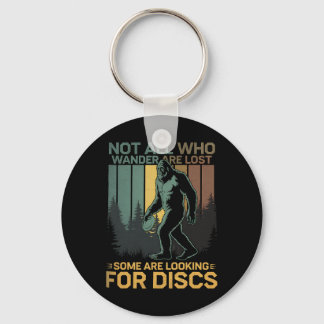Disc Golf Sasquatch Bigfoot Disc Golfer Funny Disc Key Ring